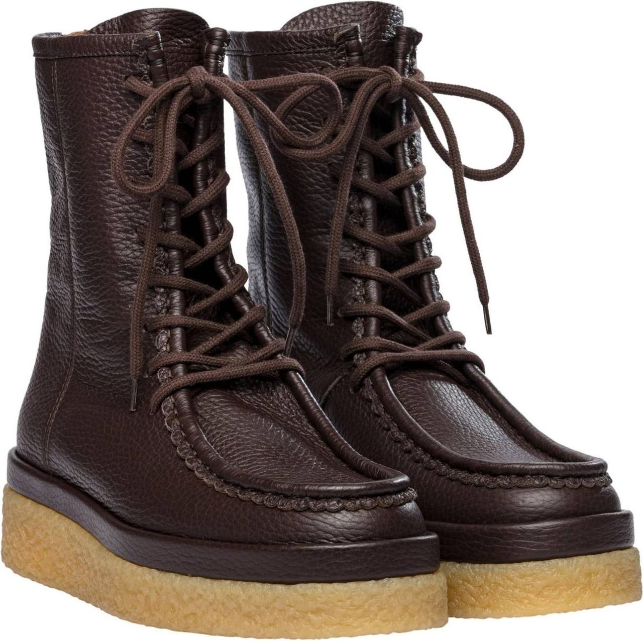 Chloé Chloe' Leather Boots Bruin