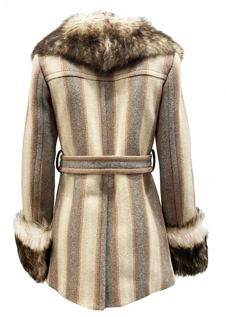 Marc Jacobs Marc Jacobs Fur Trim Coat Bruin