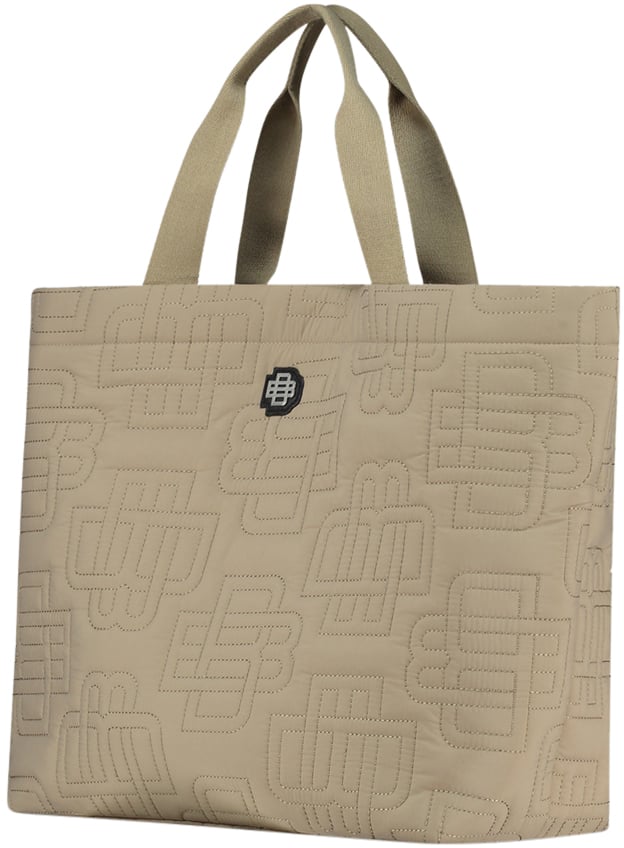 Black Bananas Monogram Quilted Tote Bag Bruin