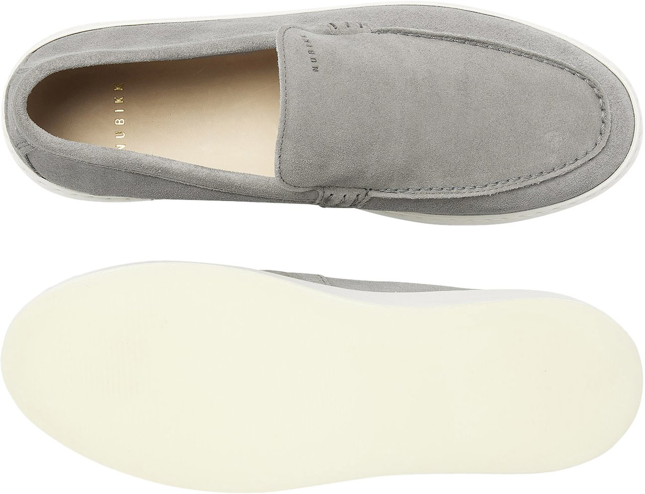 Nubikk Jiro Mio | Lichtgrijze Loafers voor Heren Wit