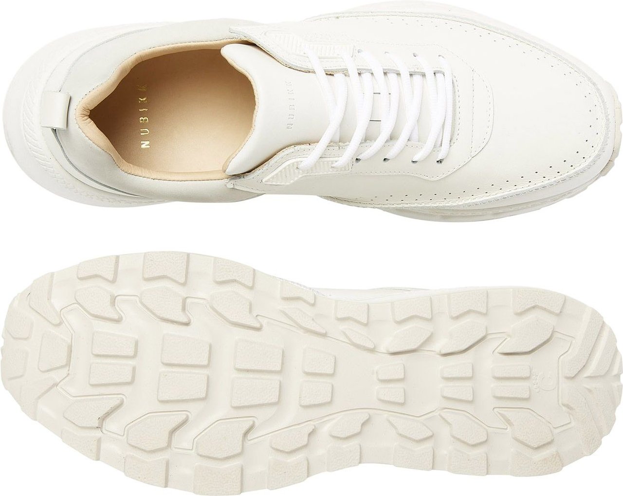 Nubikk Oberon Reese | Witte Sneakers voor Heren Bruin