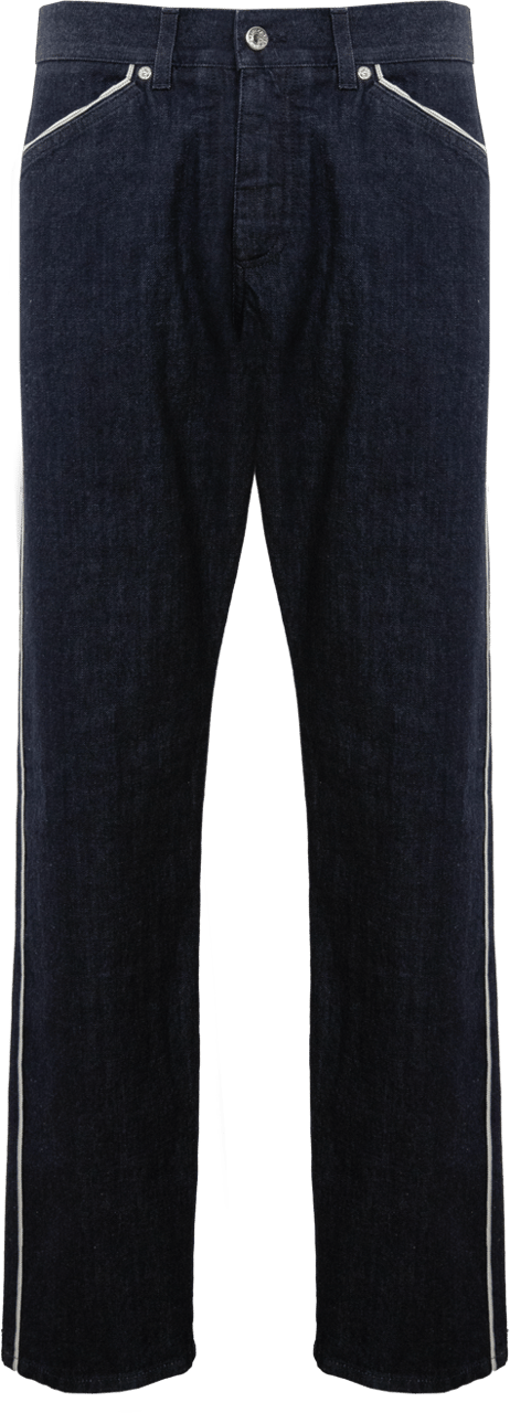 Dolce & Gabbana Heren Selvedge Denim Brandedtag Blau Blauw