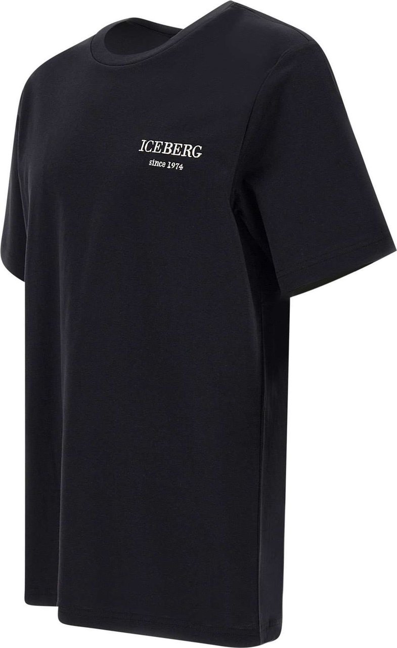 Iceberg 5D Heritage Logo T-Shirt Heren Zwart Zwart