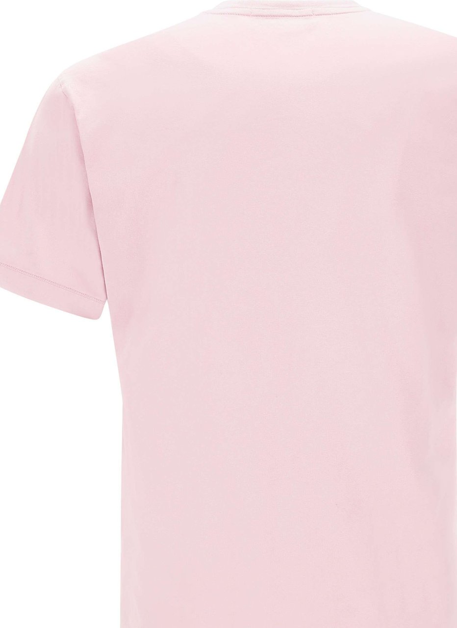 Stone Island T-shirt with embroidered logo Roze