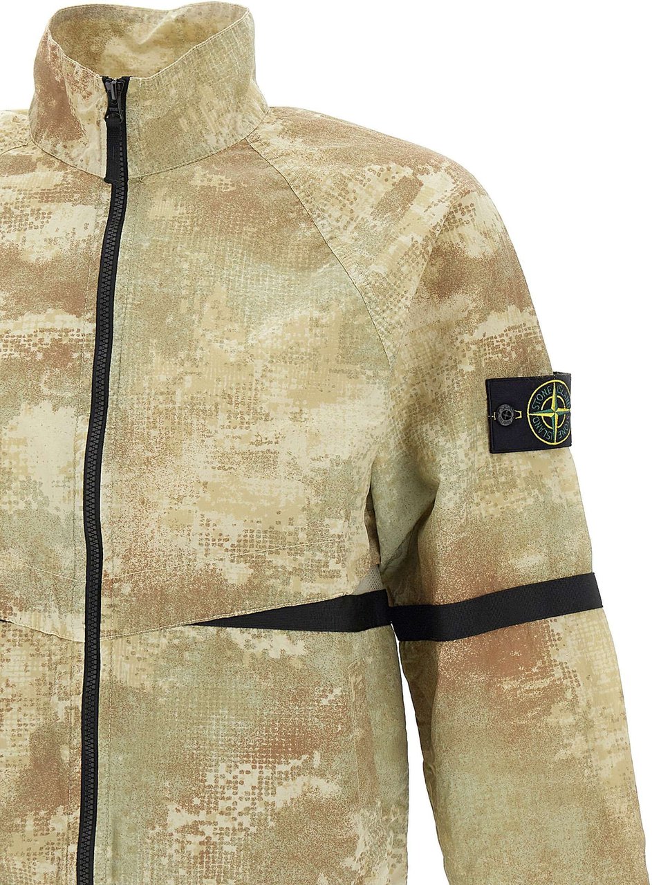 Stone Island Camouflage zip jacket Groen