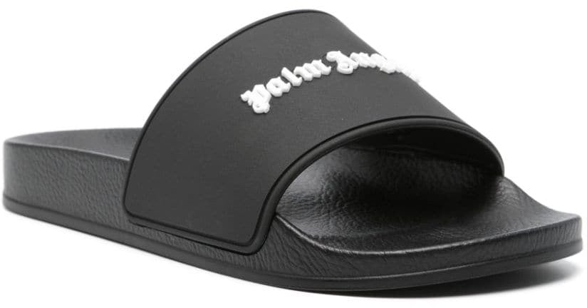 Palm Angels Dames Essential Logo Slider Zwart Zwart