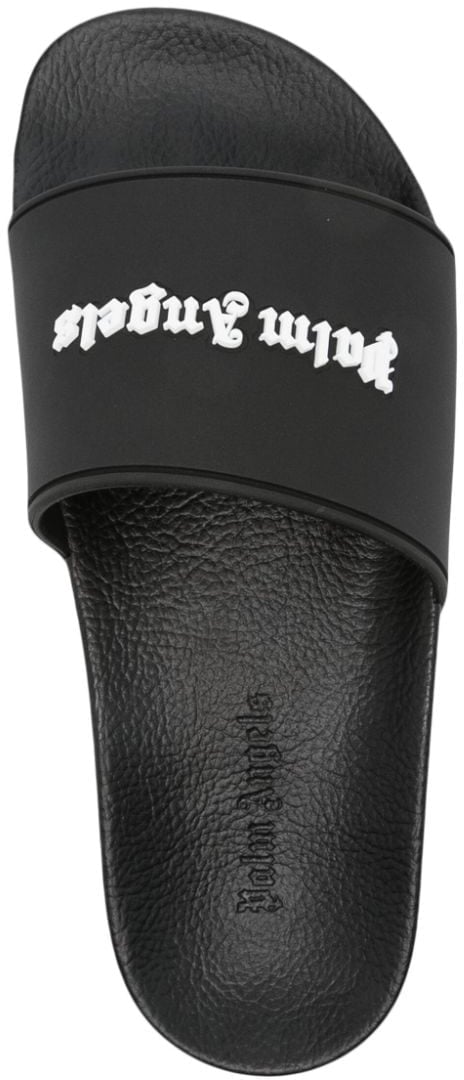 Palm Angels Dames Essential Logo Slider Zwart Zwart