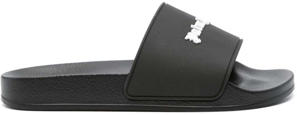 Palm Angels Dames Essential Logo Slider Zwart Zwart