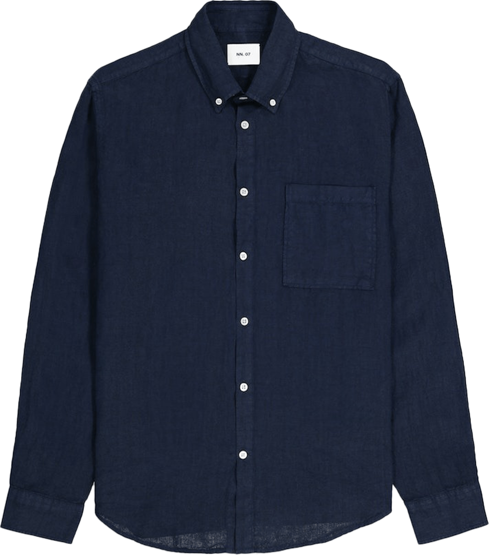 NN07 chemise en lin Blauw