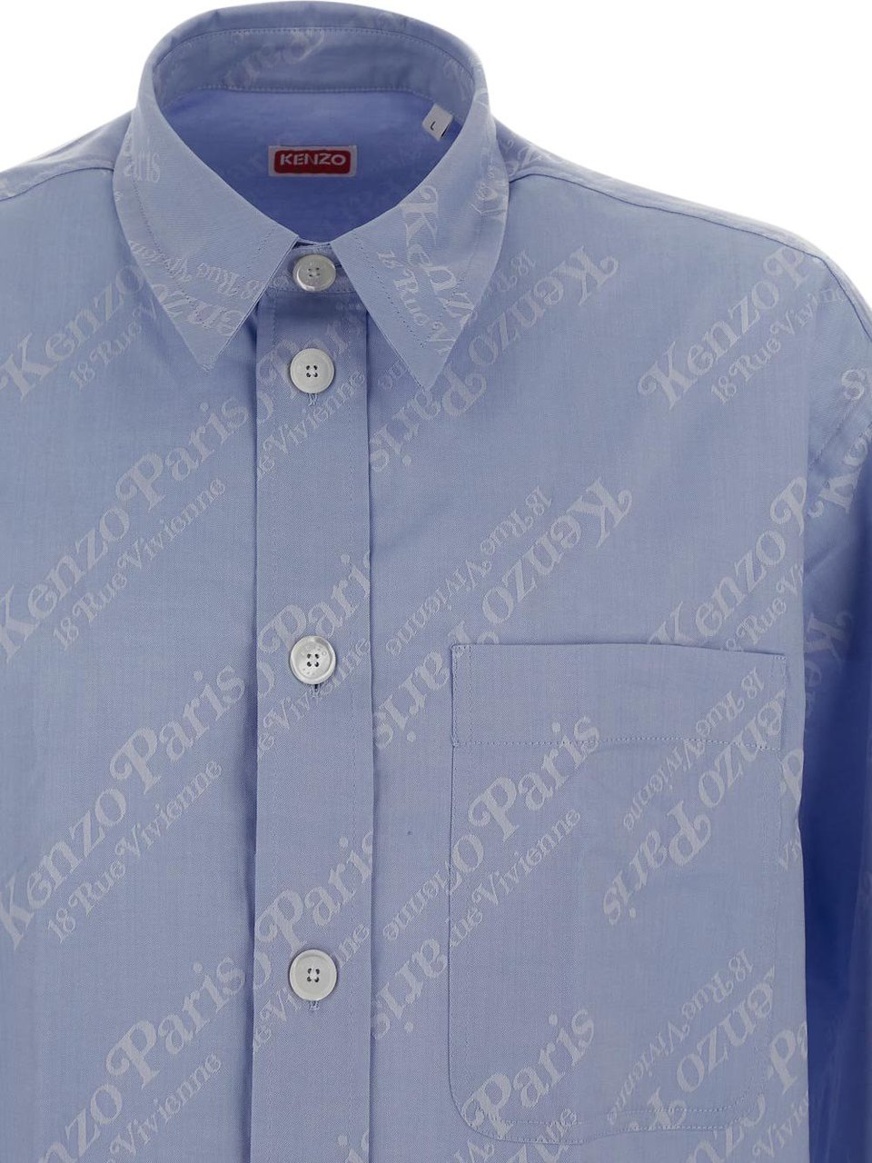 Kenzo Cotton Shirt Blauw