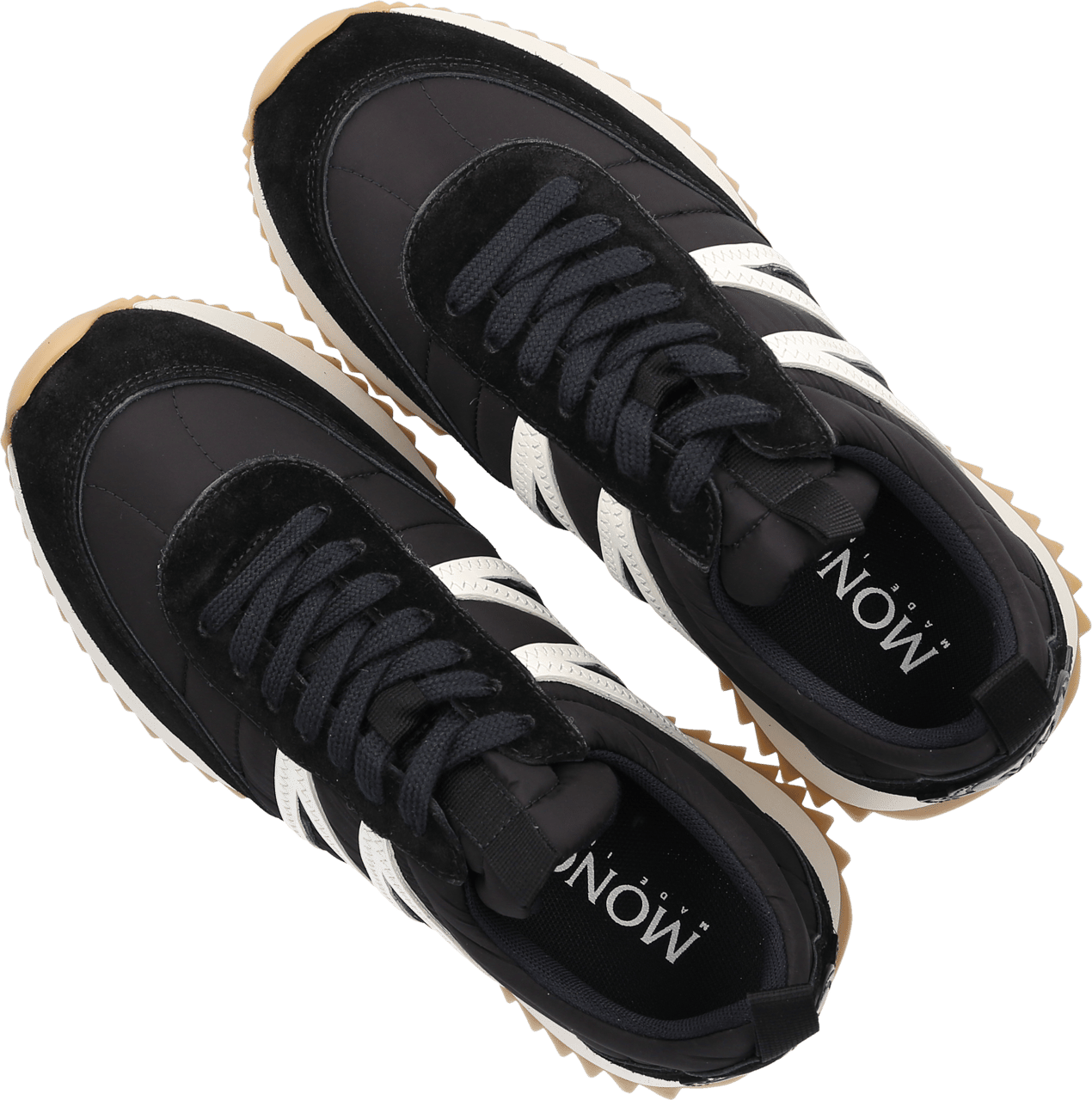 Moncler Low-top Sneakers Pacey Suede Nylon Klee Zwart