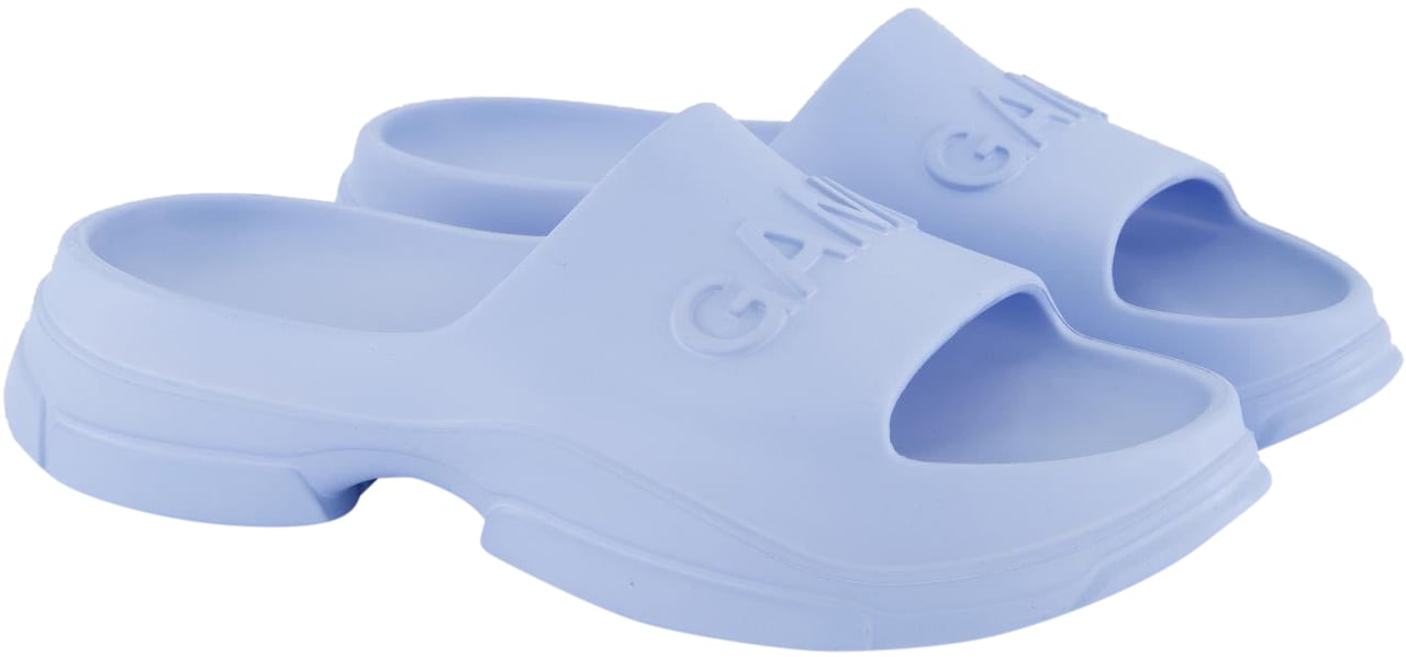 Ganni Dames Light Weight Pool Slide Blauw