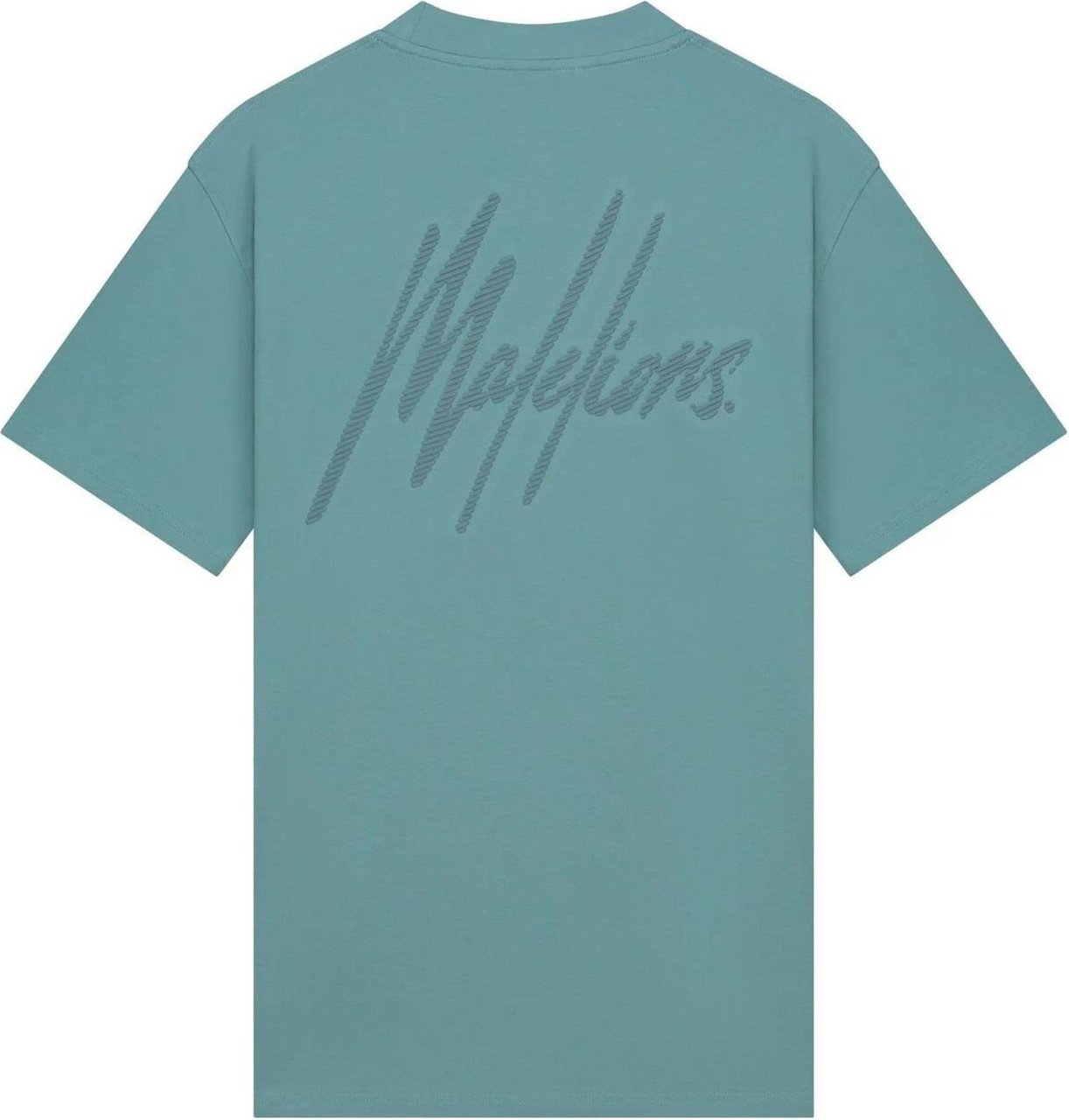 Malelions Malelions Men Striped Signature T-Shirt - Blue Blauw