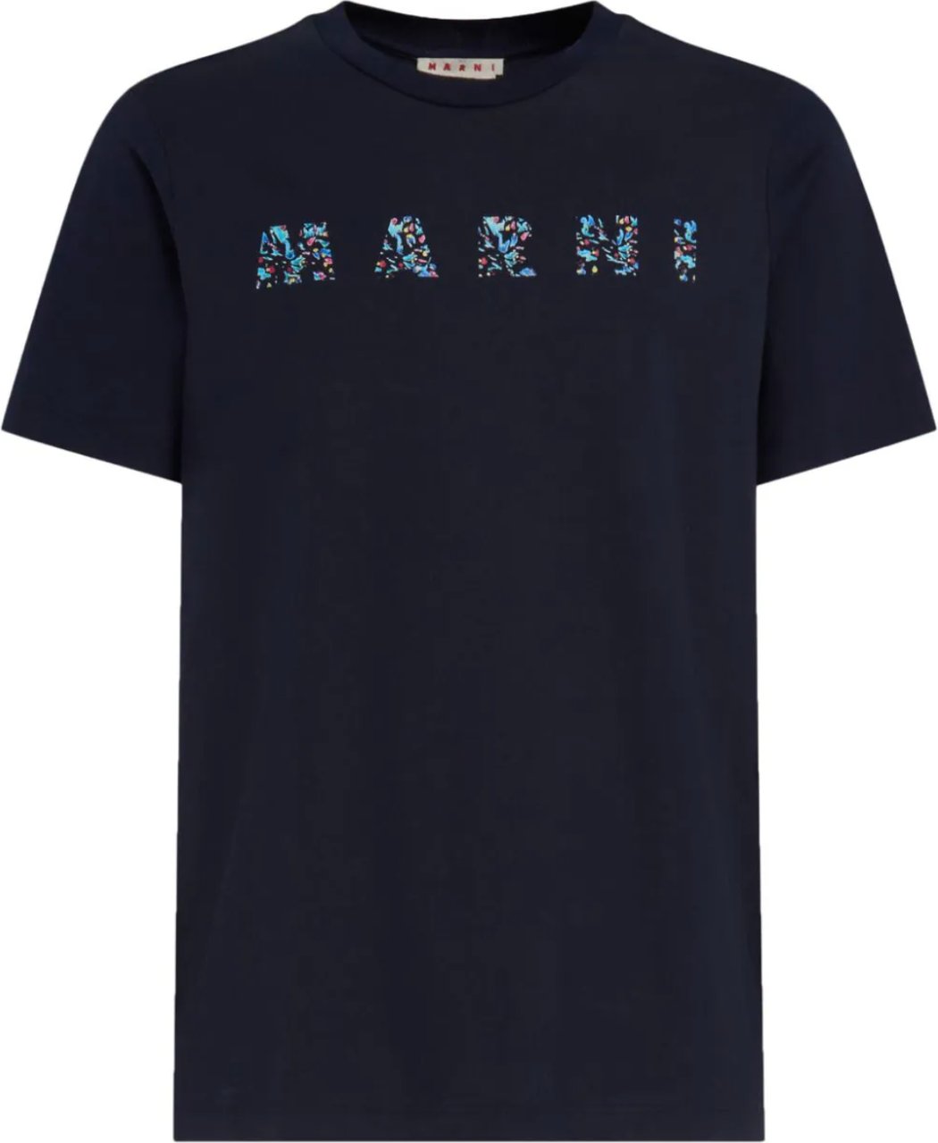 Marni Logo Tshirt Navy Blauw