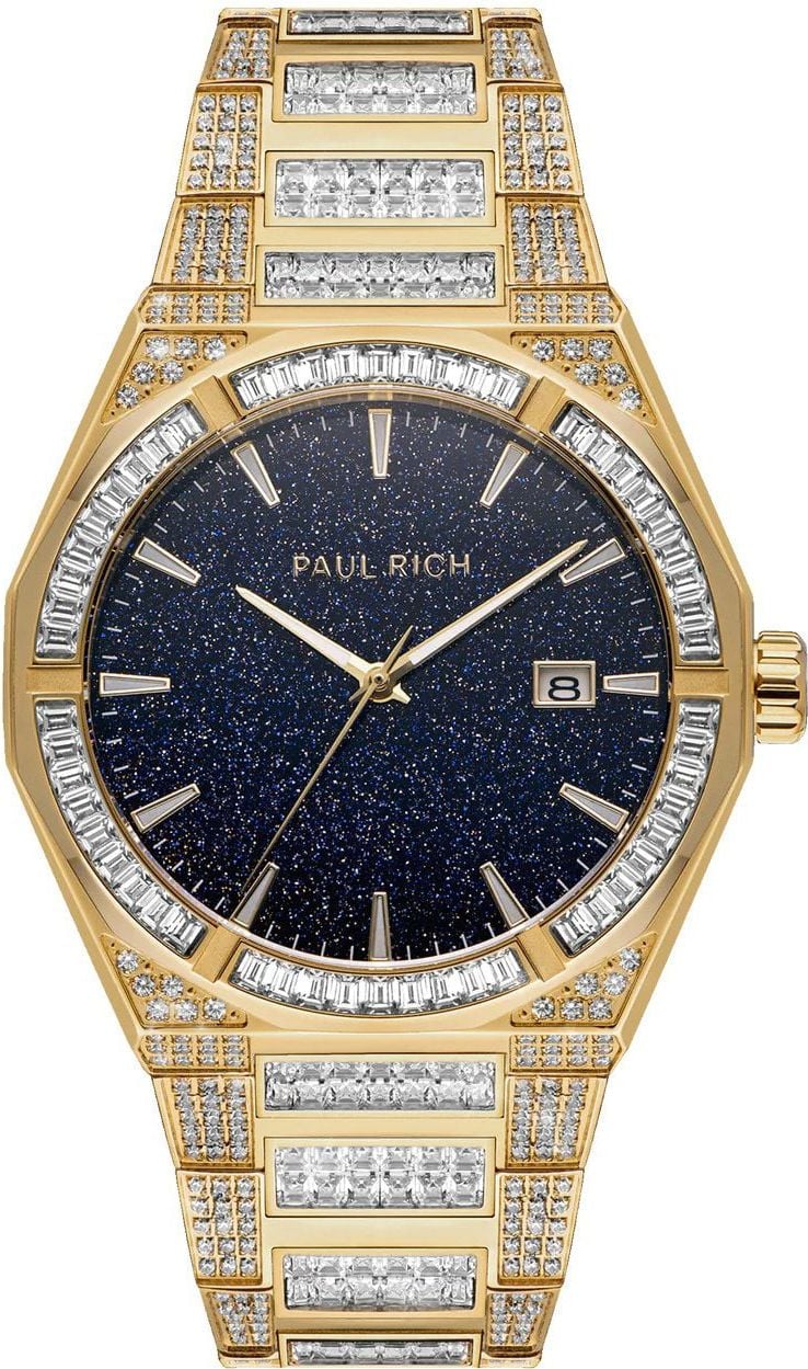 Paul Rich Iced Star Dust II Gold ISD202 horloge 43 mm Blauw