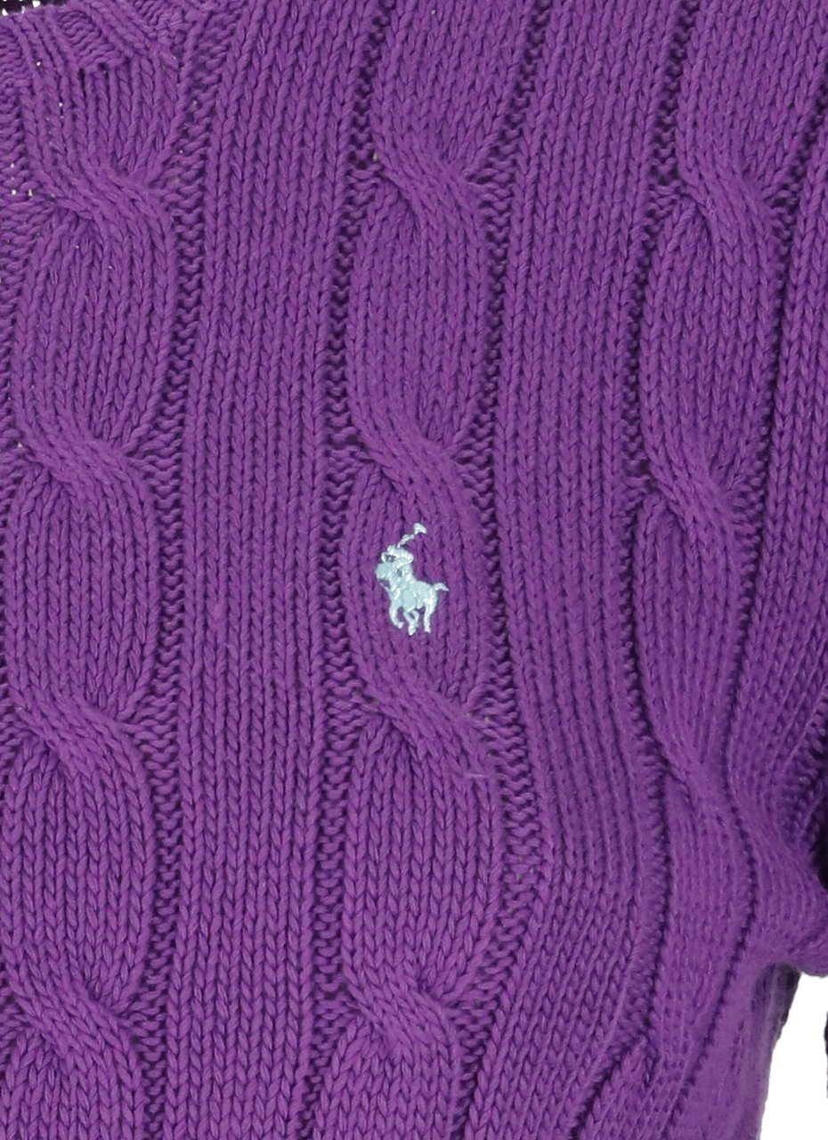 Ralph Lauren Sweater mit Logostickerei Paars