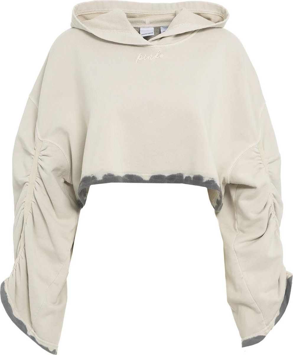 Pinko Cropped hoodie Beige