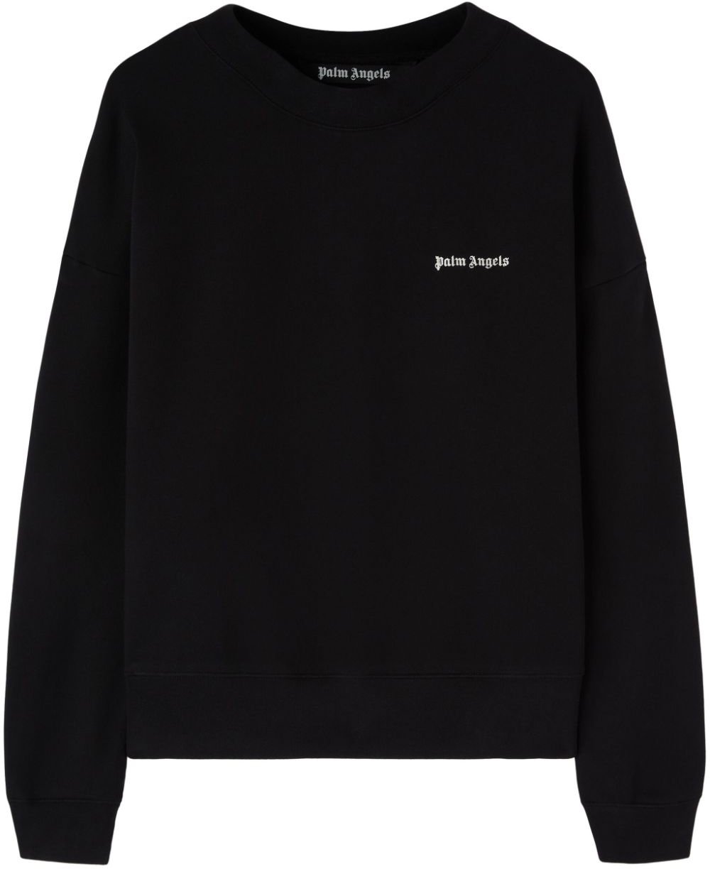 Palm Angels Palm Angels Black cotton oversize sweatshirt Zwart