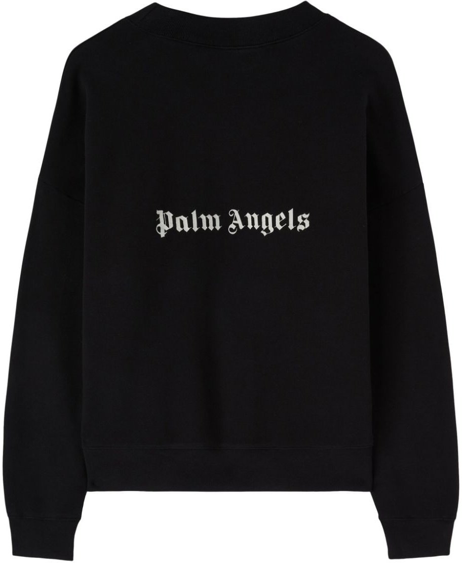Palm Angels Palm Angels Black cotton oversize sweatshirt Zwart