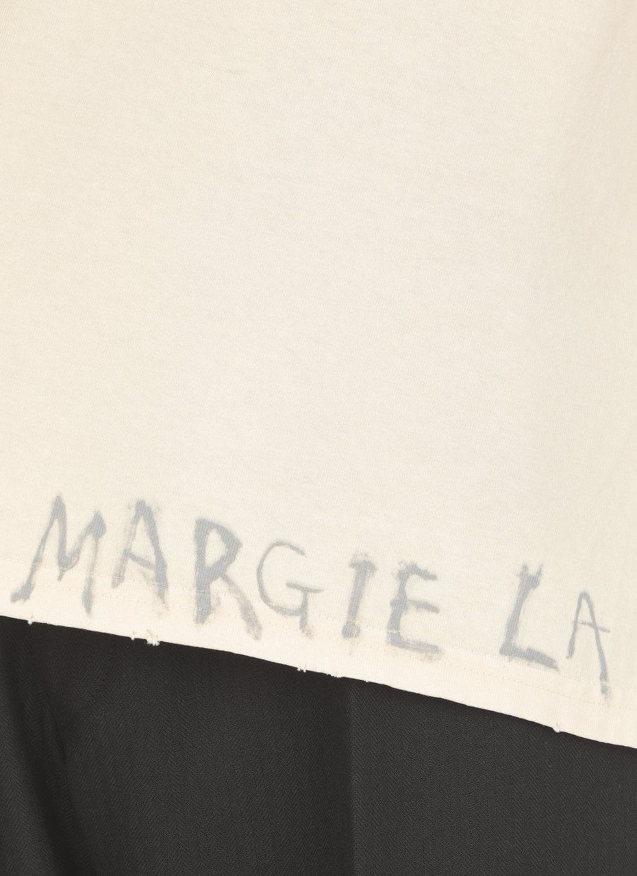Maison Margiela T-shirts And Polos Ivory Ivory Neutraal