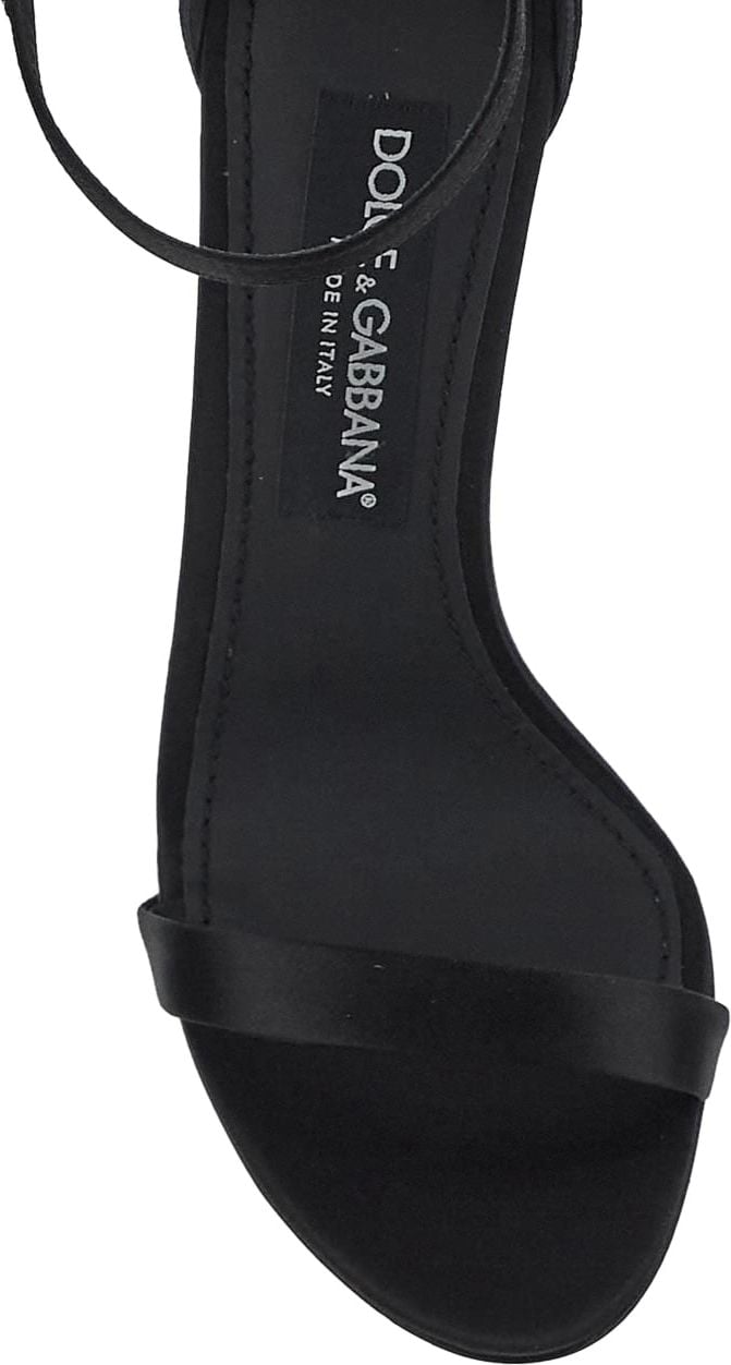 Dolce & Gabbana Keira Satin Sandals Zwart