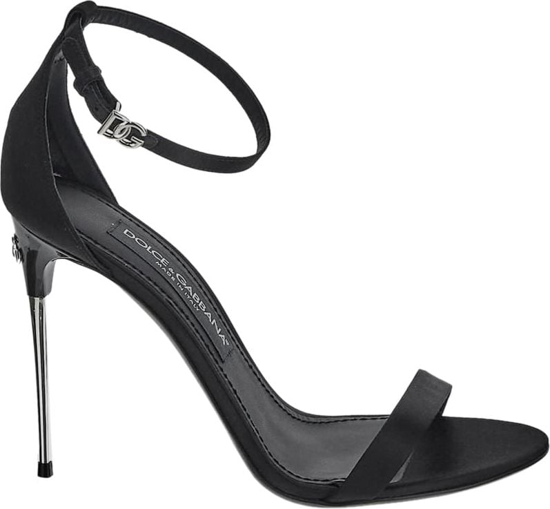 Dolce & Gabbana Keira Satin Sandals Zwart
