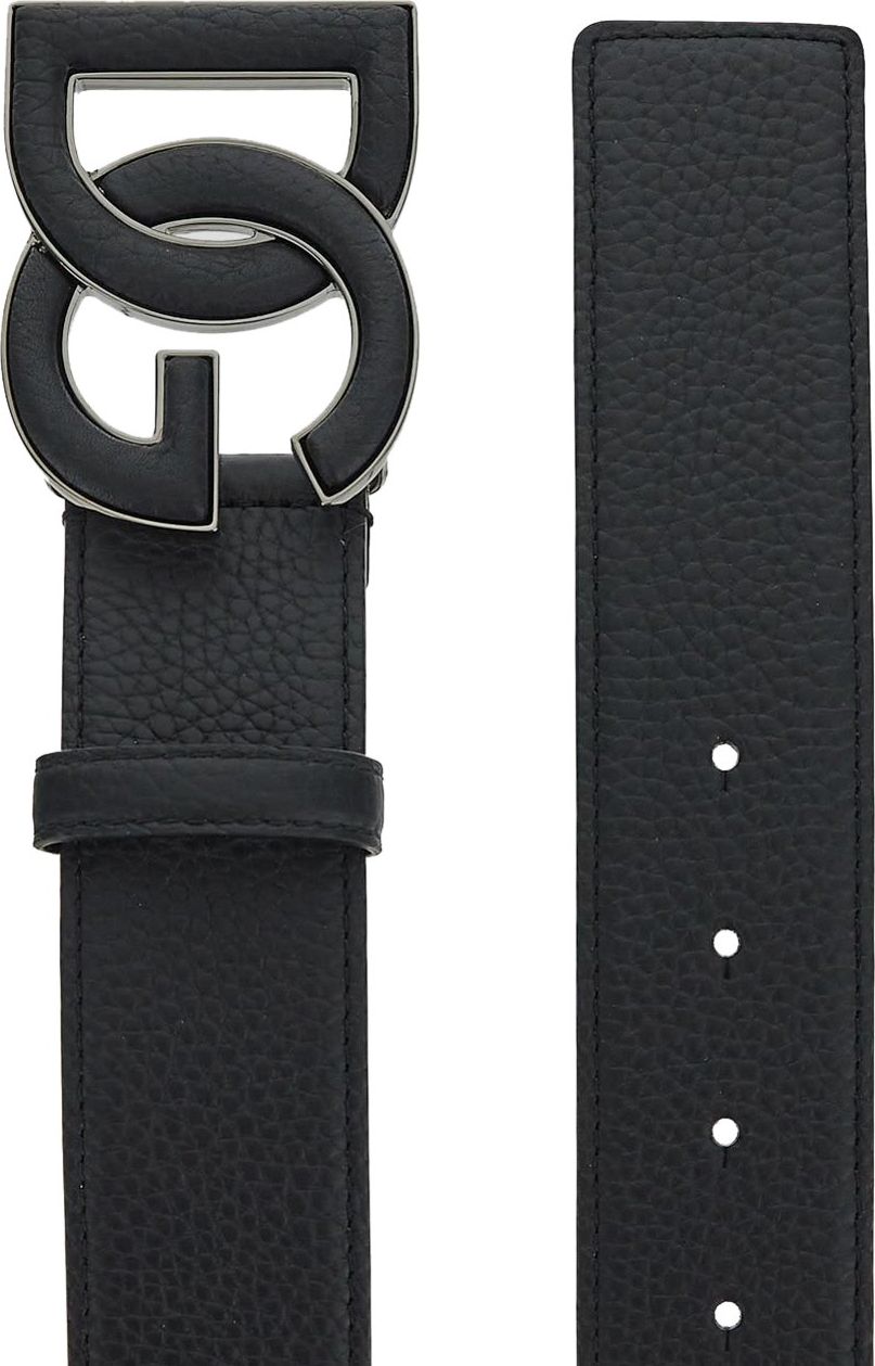 Dolce & Gabbana Leather Belt Zwart