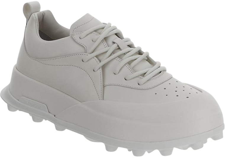 Jil Sander Jil Sander Ivory leather Orb sneakers Neutraal