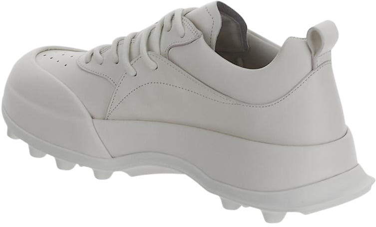 Jil Sander Jil Sander Ivory leather Orb sneakers Neutraal