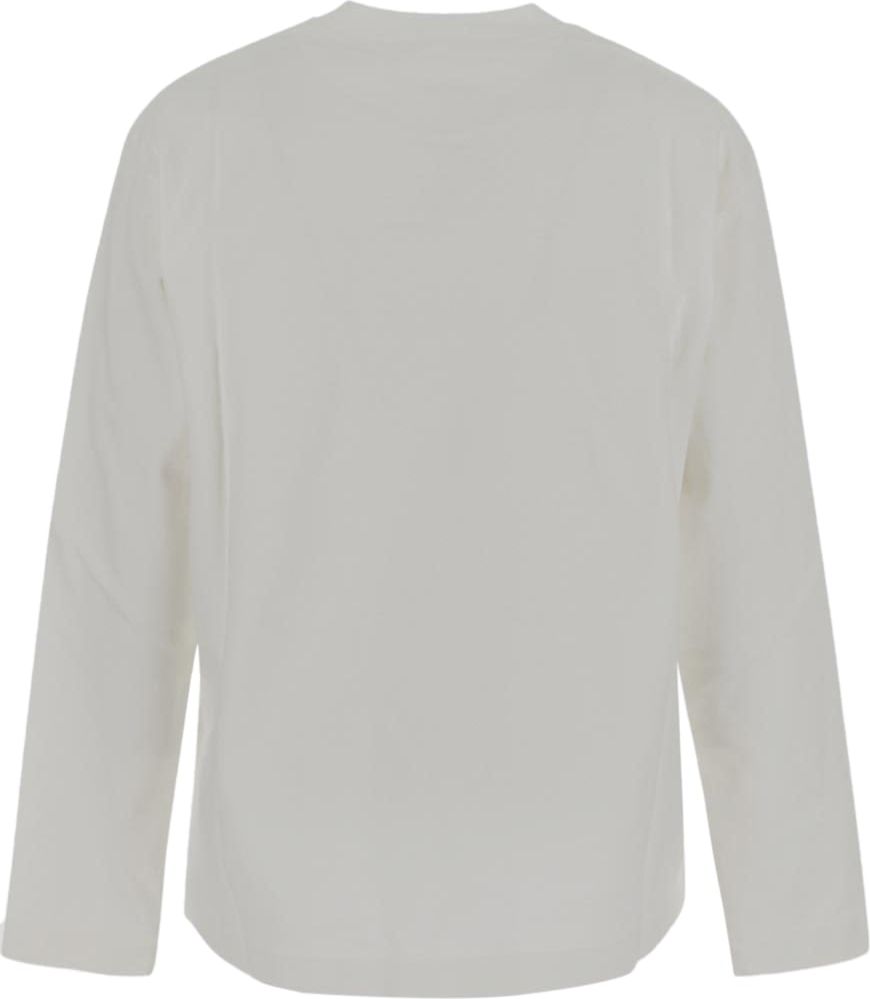 Jil Sander Long Sleeves Cotton T-shirt Wit