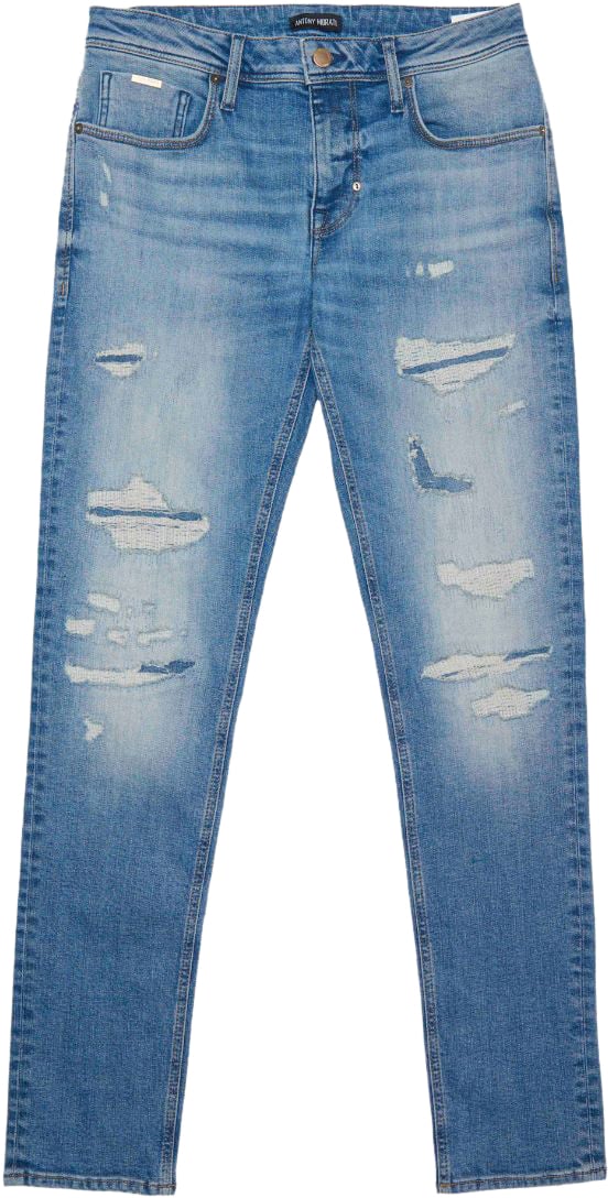 Antony Morato Antony Morato Ripped Jeans Blue Denim Blauw