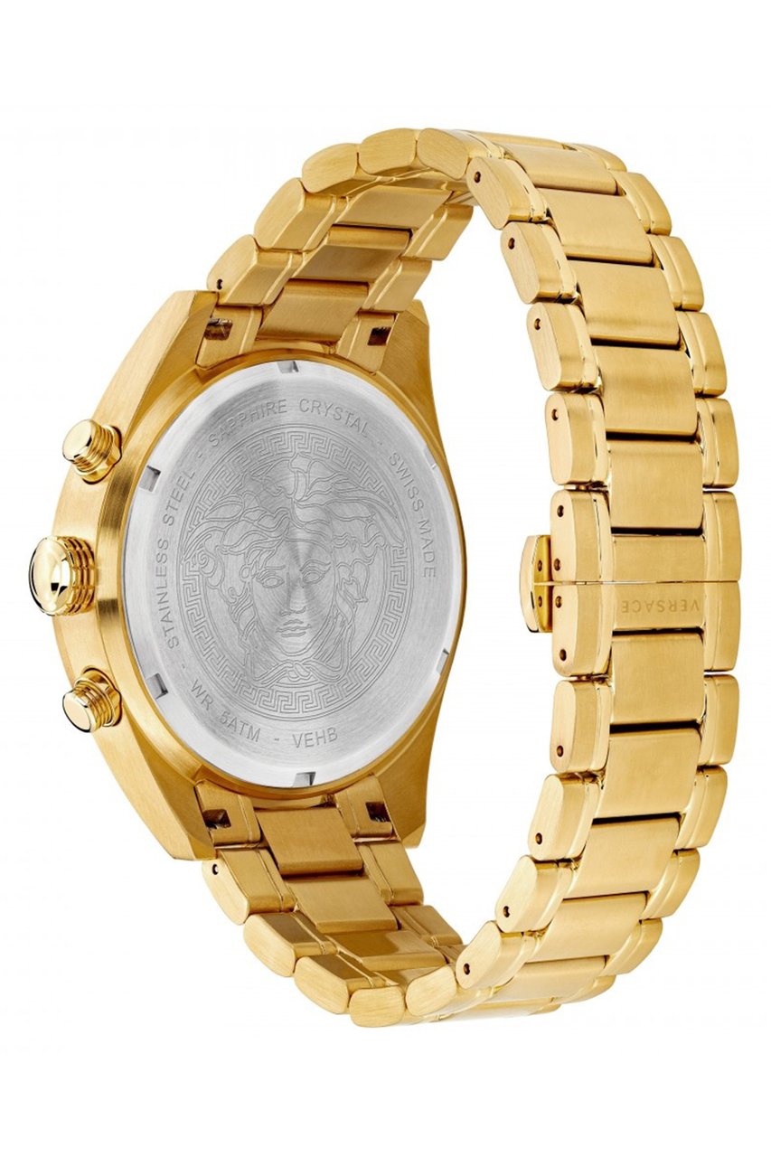 Versace VEHB00719 V-Chrono heren horloge goud 44 mm Zilver
