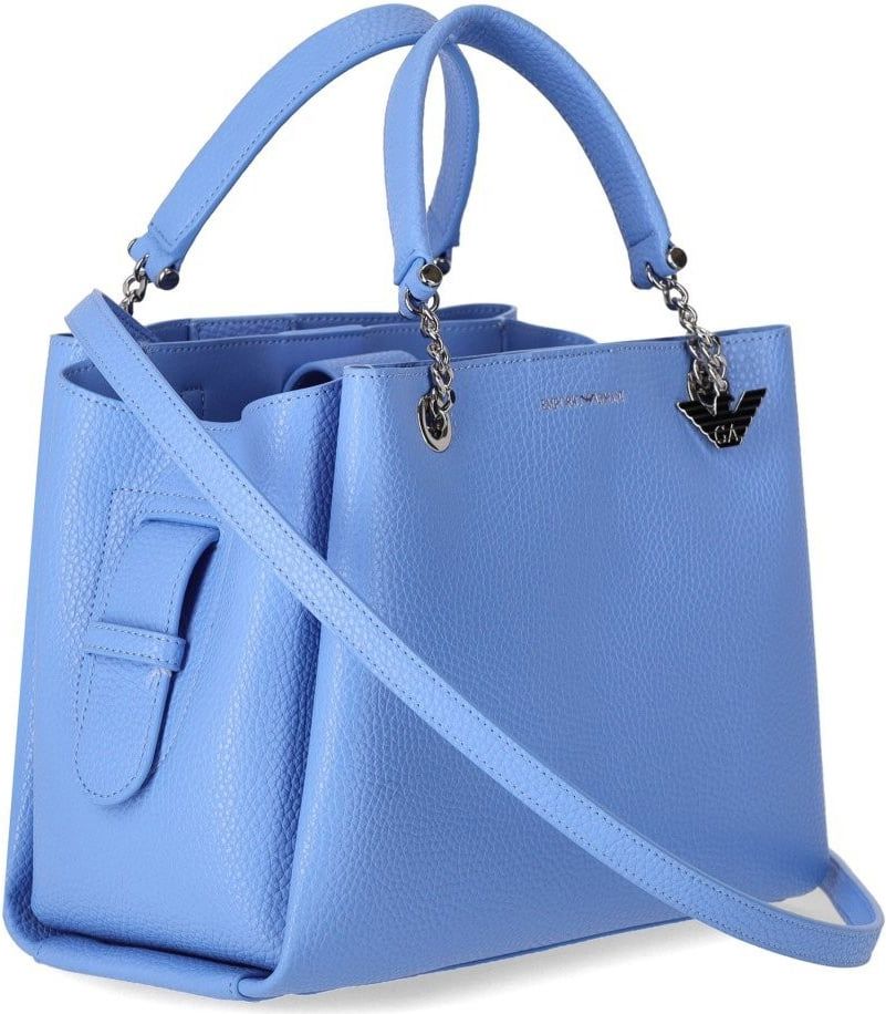 Emporio Armani Charm Light Blue Handbag Blue Blauw