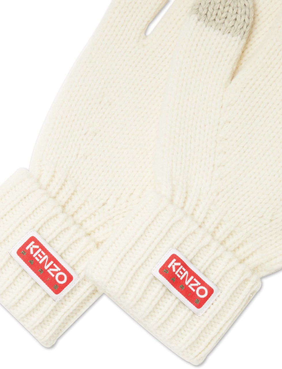 Kenzo Tag Logo Gloves Wit