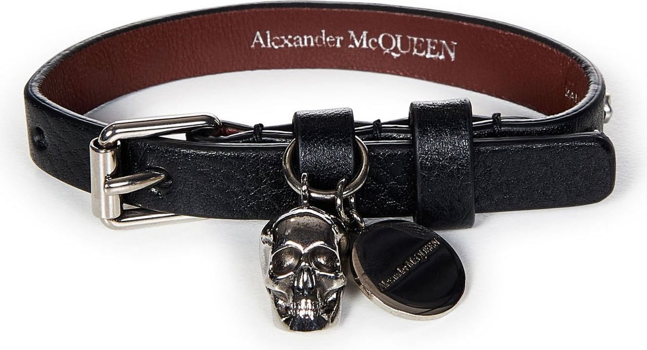 Alexander McQueen skull bracelet Zwart