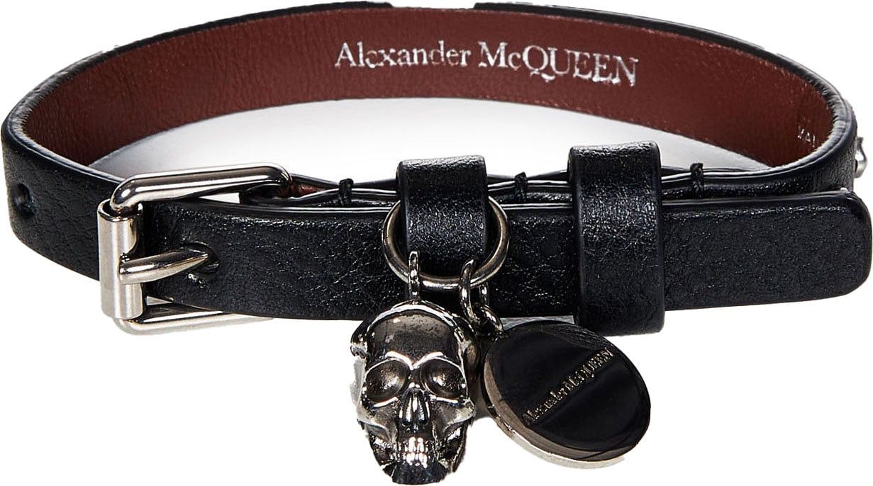Alexander McQueen skull bracelet Zwart