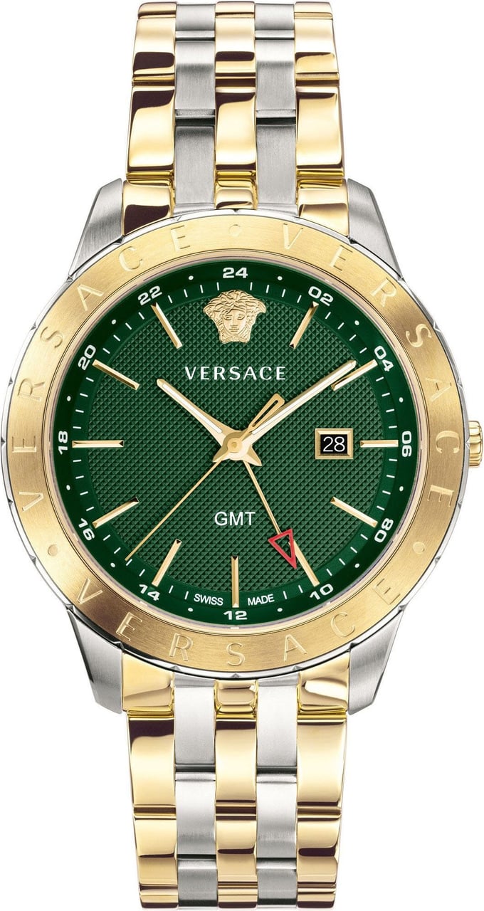 Versace VEBK00718 Univers GMT horloge 43 mm Groen