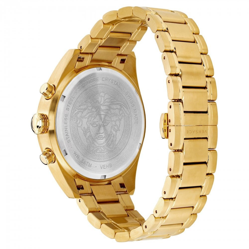 Versace VEHB00719 V-Chrono heren horloge goud 44 mm Zilver
