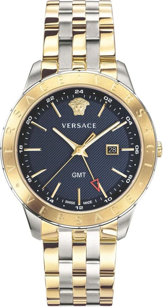 Versace VEBK01019 Univers GMT horloge 43 mm Blauw