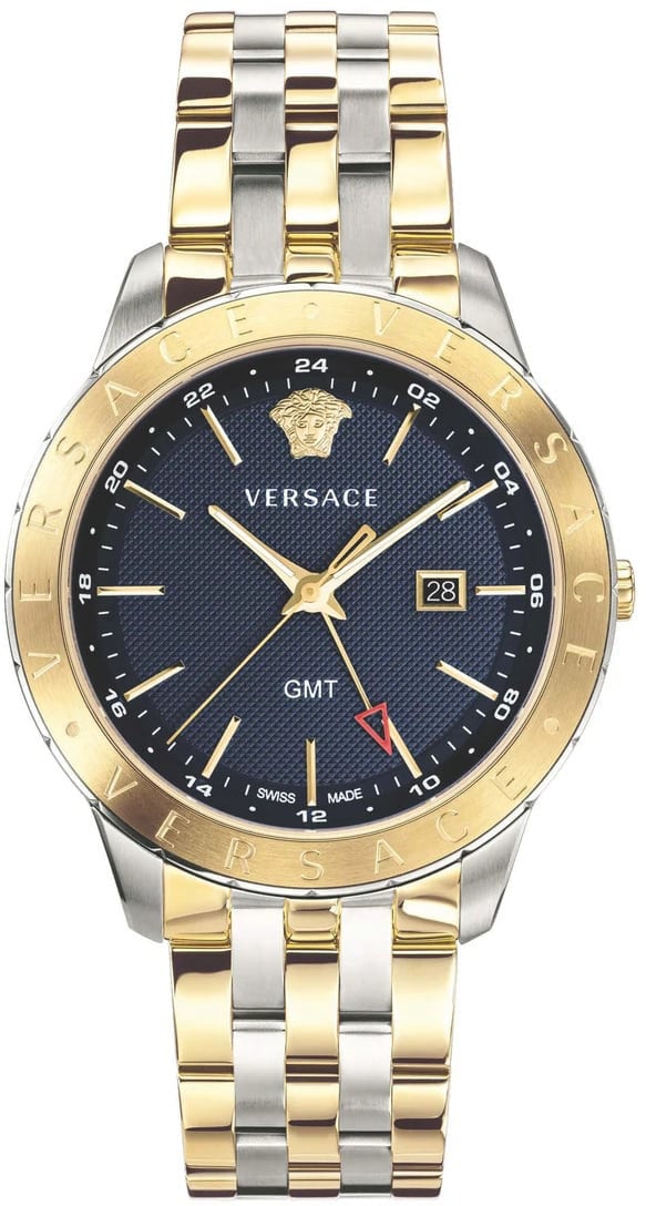 Versace VEBK01019 Univers GMT horloge 43 mm Blauw