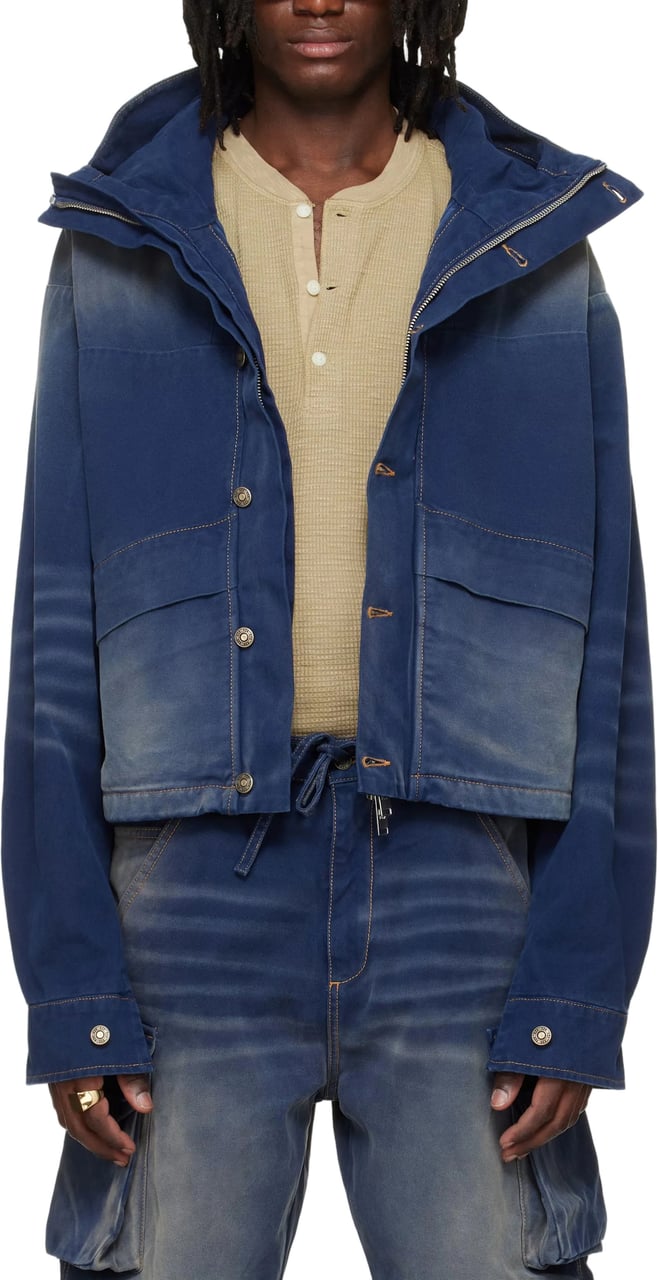 424 CROPPED PARKA INDACO DENIM Divers