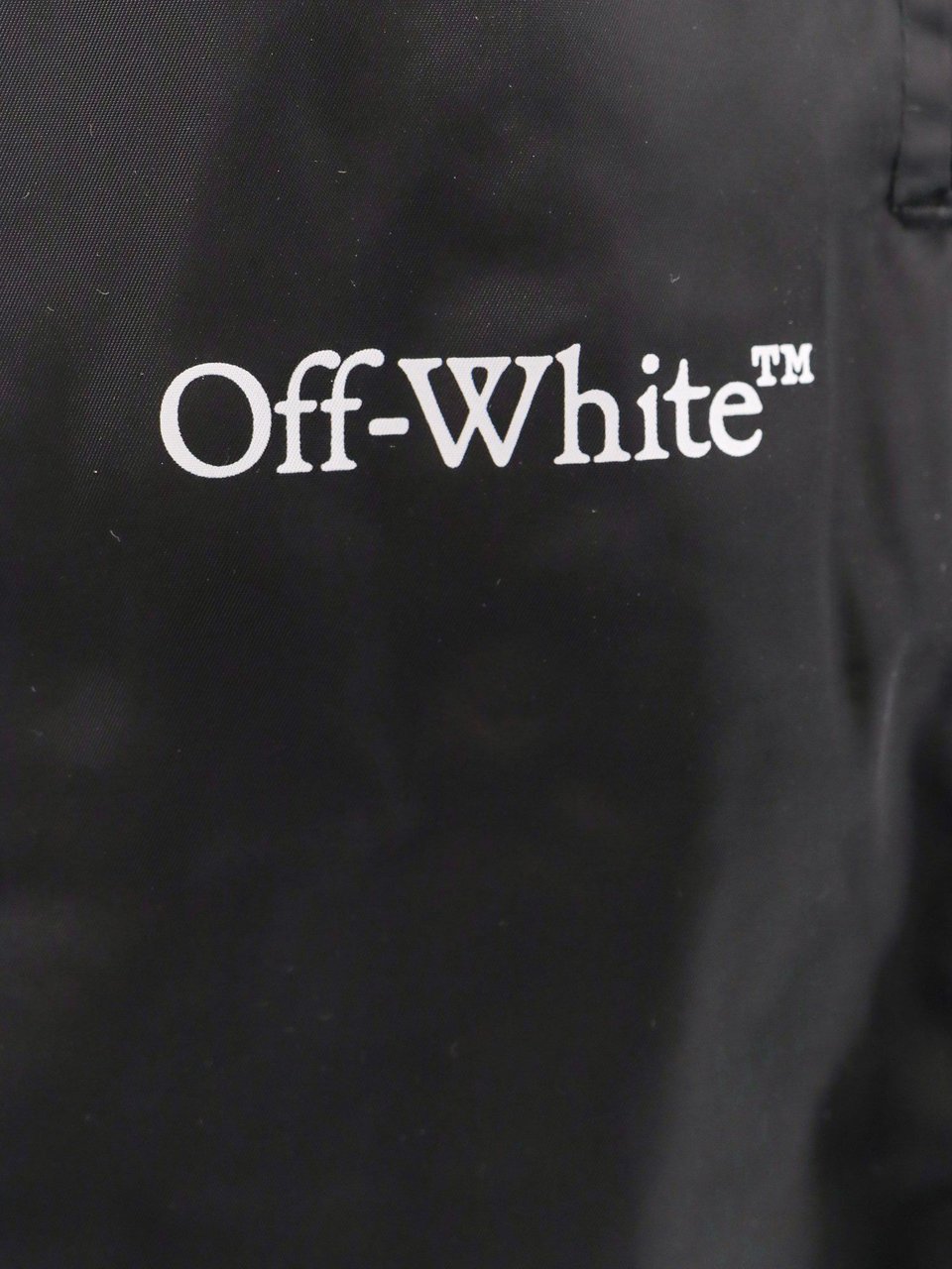 OFF-WHITE Nylon swim trunk with frontal logo Zwart