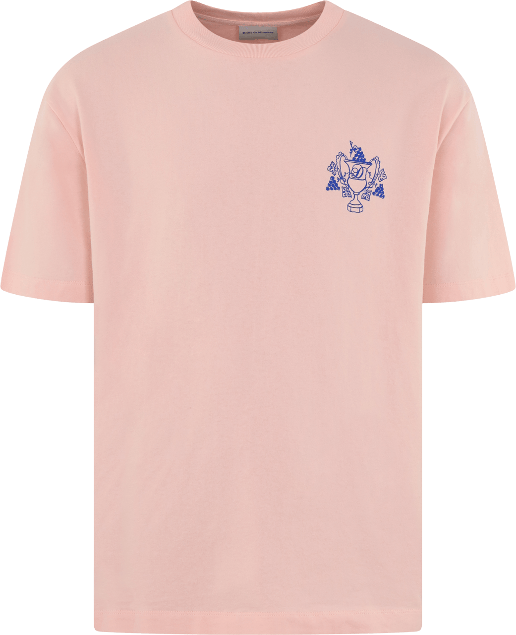 Drôle de Monsieur Heren Blason T-Shirt Roze Roze