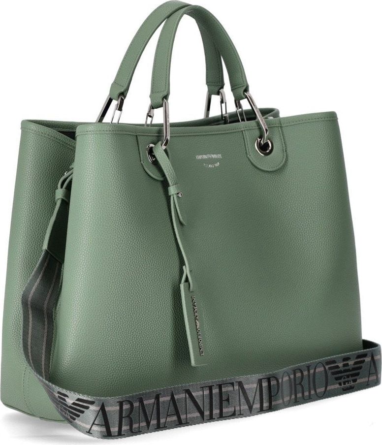 Emporio Armani Myea Sage Green Shopping Bag Green Groen