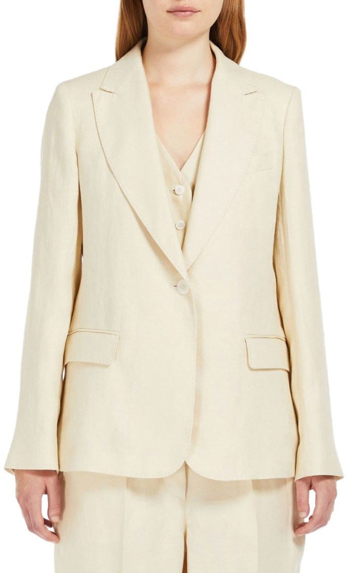 Max Mara Max Mara Weekend Nalut Sand Single-breasted Blazer Beige Beige