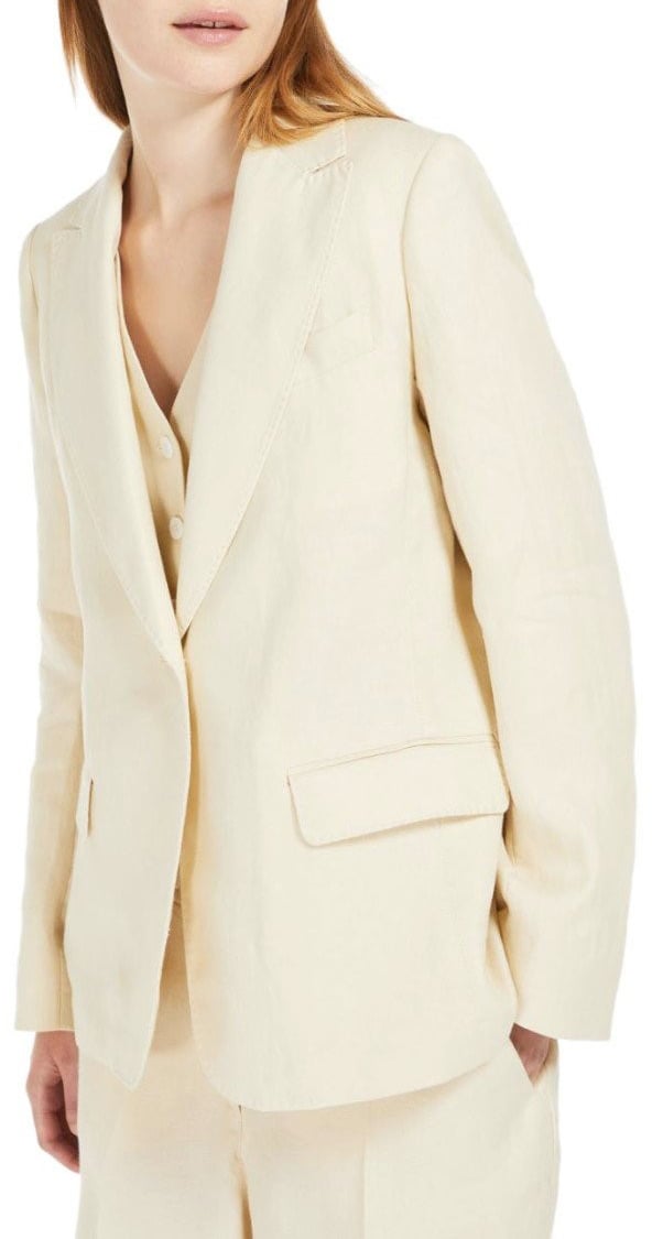 Max Mara Max Mara Weekend Nalut Sand Single-breasted Blazer Beige Beige