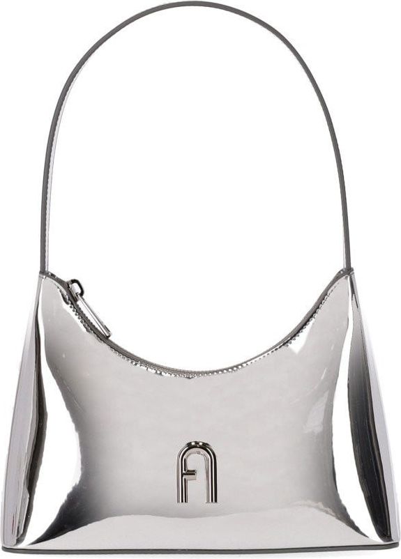 Furla Diamante Mini Silver Shoulder Bag Silver Zilver