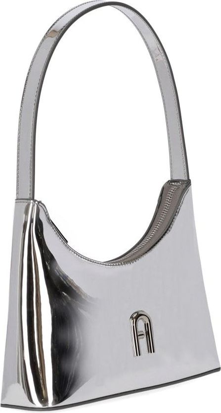 Furla Diamante Mini Silver Shoulder Bag Silver Zilver