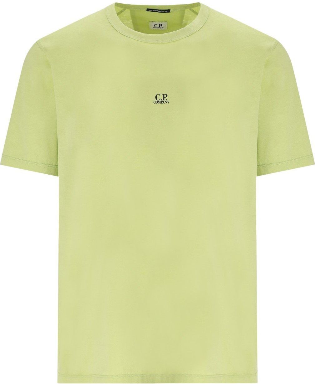 CP Company C.p. Company Light Jersey 70/2 White Pear T-shirt Green Groen
