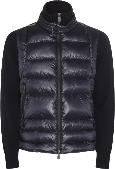 Moncler Cardigan Tricot Grenoble Blauw